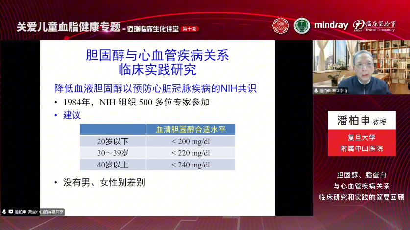 潘柏申——胆固醇、脂蛋白与心血管疾病关系临床研究和实践简要回顾